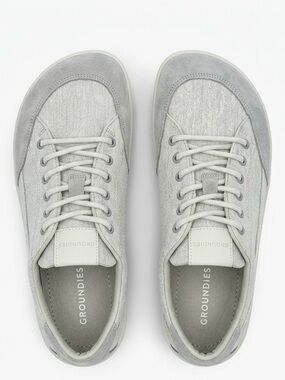 GROUNDIES TrueSense Barefoot Sneakers Grey Suede Zero Drop Womens Size 9